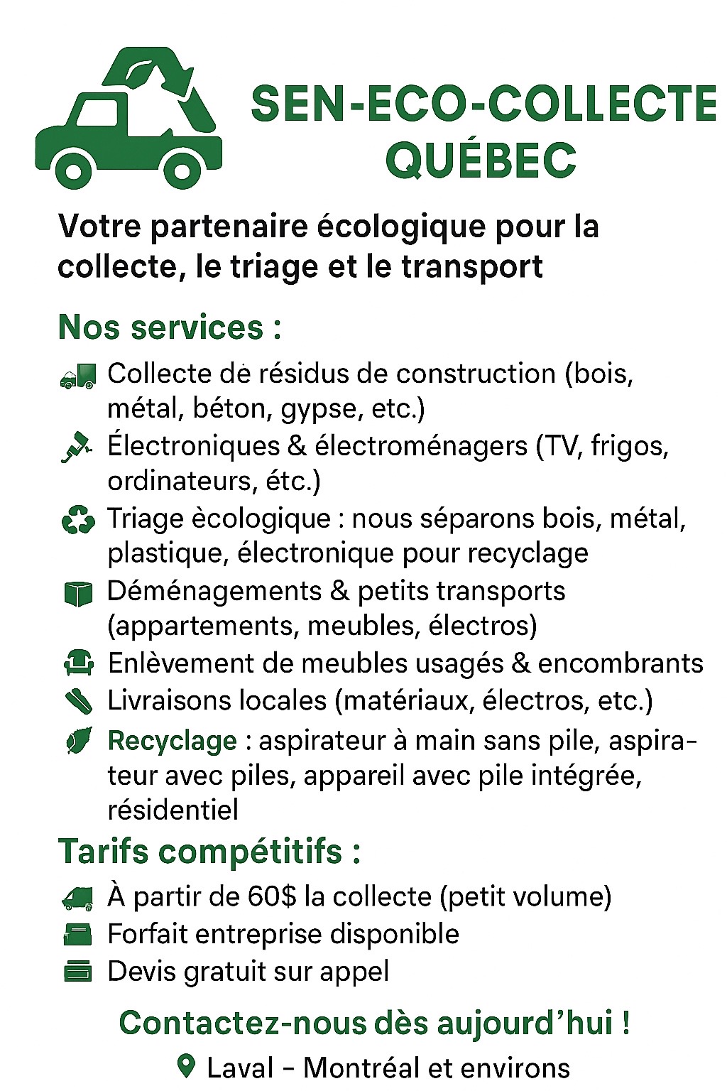 SennEcoCollect - logo et flyer